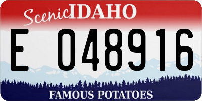 ID license plate E048916