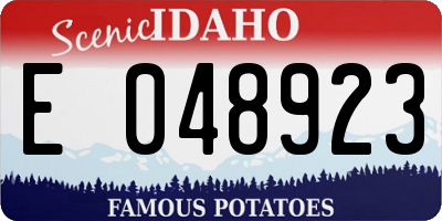 ID license plate E048923