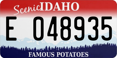 ID license plate E048935