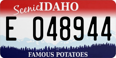 ID license plate E048944