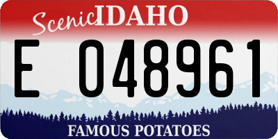 ID license plate E048961