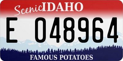 ID license plate E048964
