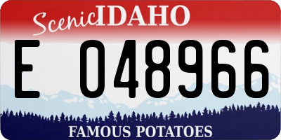 ID license plate E048966