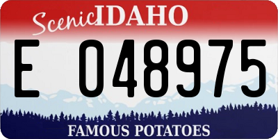 ID license plate E048975