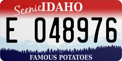 ID license plate E048976