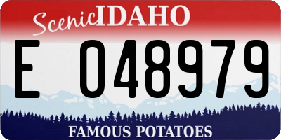 ID license plate E048979