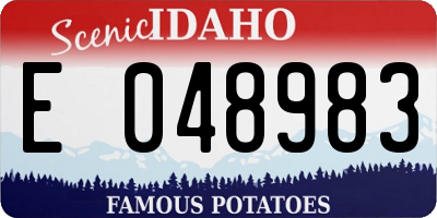 ID license plate E048983