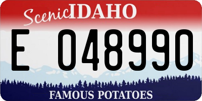 ID license plate E048990