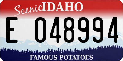 ID license plate E048994