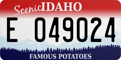 ID license plate E049024