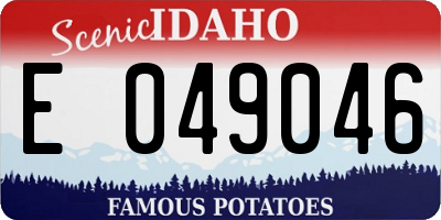ID license plate E049046