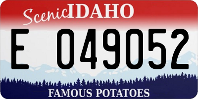 ID license plate E049052