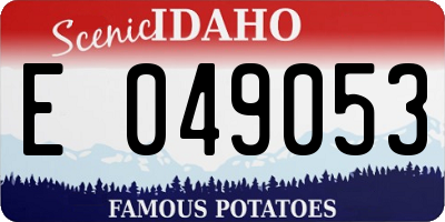 ID license plate E049053
