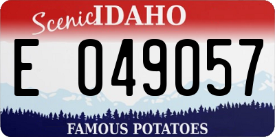 ID license plate E049057