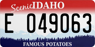 ID license plate E049063