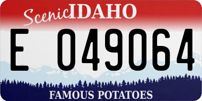 ID license plate E049064
