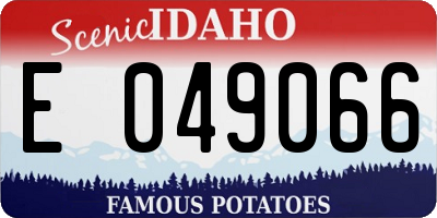 ID license plate E049066