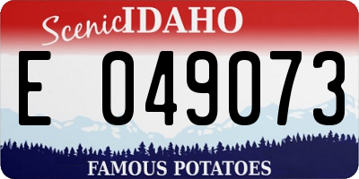 ID license plate E049073