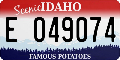 ID license plate E049074
