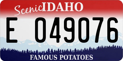 ID license plate E049076