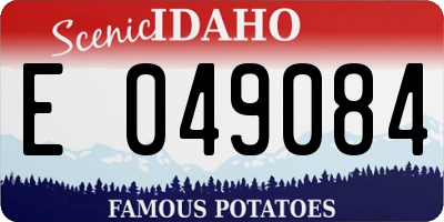 ID license plate E049084