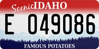 ID license plate E049086