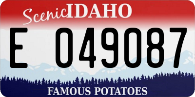 ID license plate E049087