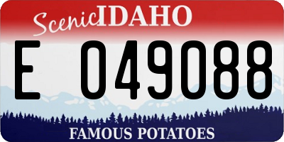 ID license plate E049088
