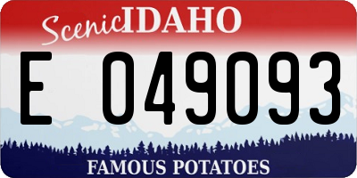 ID license plate E049093