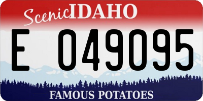 ID license plate E049095