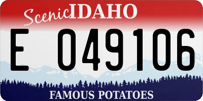 ID license plate E049106