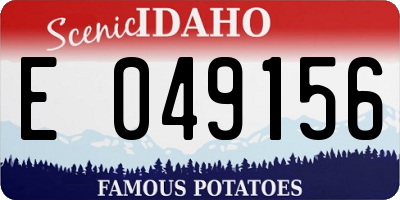 ID license plate E049156
