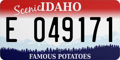 ID license plate E049171