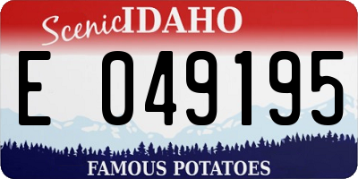 ID license plate E049195