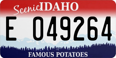 ID license plate E049264