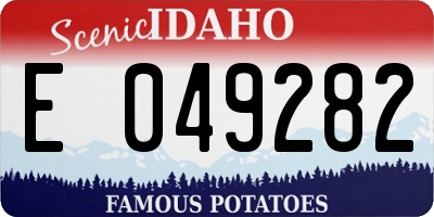 ID license plate E049282