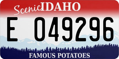 ID license plate E049296