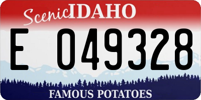 ID license plate E049328