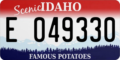 ID license plate E049330