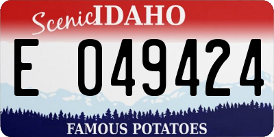 ID license plate E049424