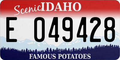 ID license plate E049428