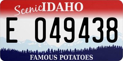 ID license plate E049438