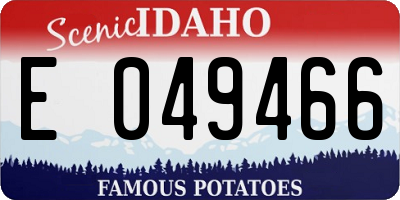 ID license plate E049466