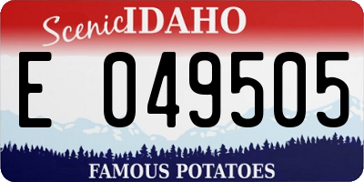 ID license plate E049505