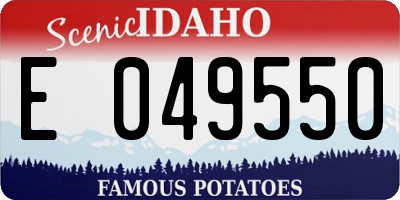 ID license plate E049550