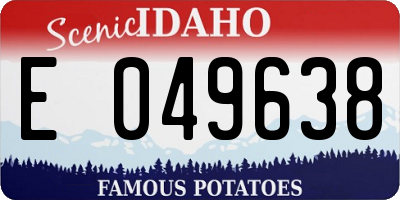 ID license plate E049638