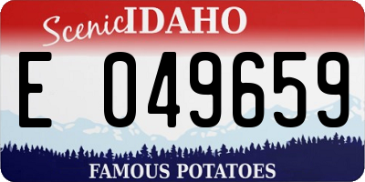 ID license plate E049659