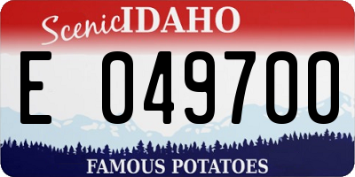 ID license plate E049700