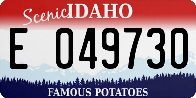 ID license plate E049730