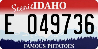 ID license plate E049736